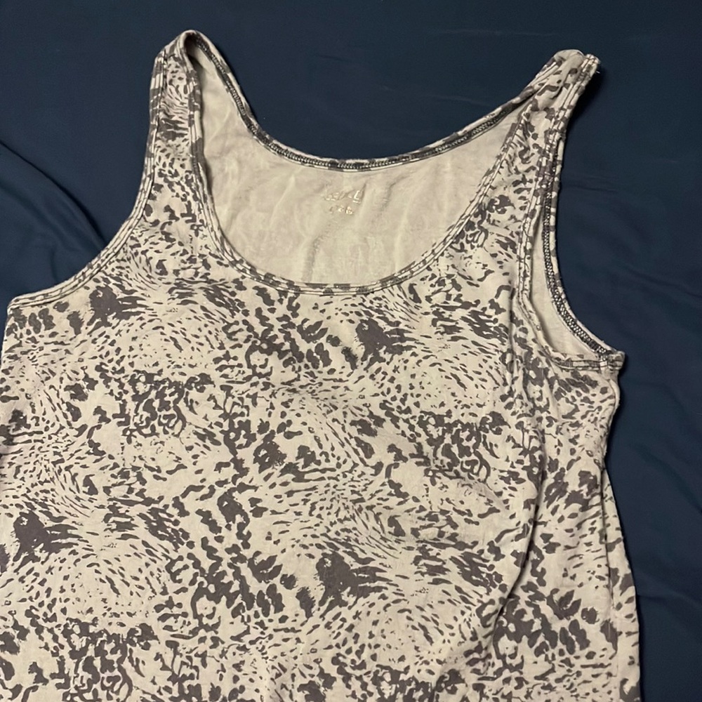 Large patterned tank top